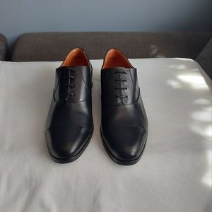 Wolf and Shepherd Black Men's Shoes Size 9.5 Oxford Closer Cap Toe Calfskin